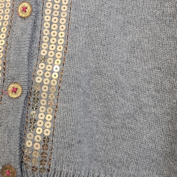 Tahari Button Up Cardigan Sweater in grey and pink size 18 months - Picture 9 of 13